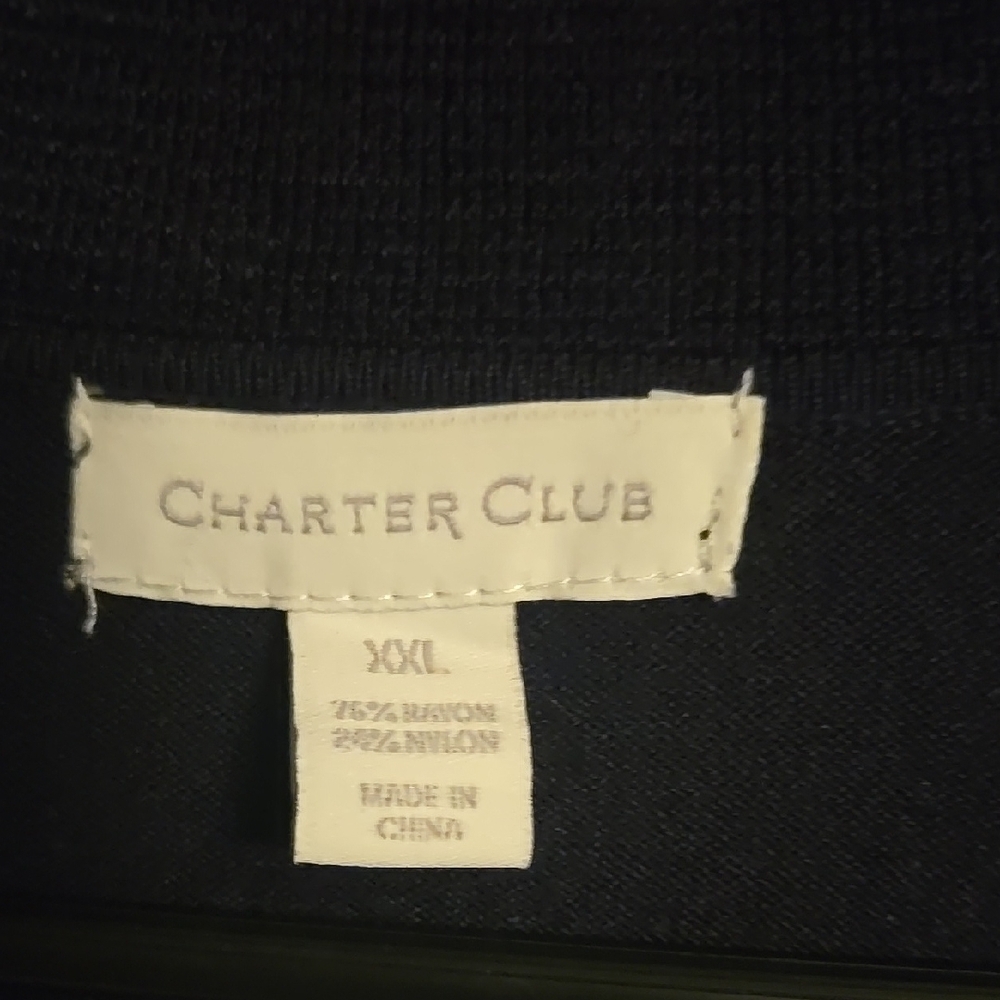 Charter Club Black Cardigan - Picture 2 of 3